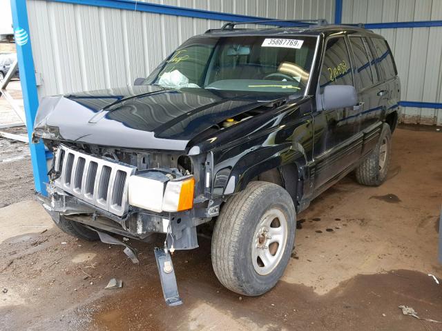 1J4GZ58S5WC153496 - 1998 JEEP GRAND CHER BLACK photo 2