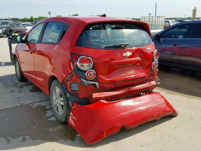 1G1JB6SHXC4114131 - 2012 CHEVROLET SONIC LS RED photo 3