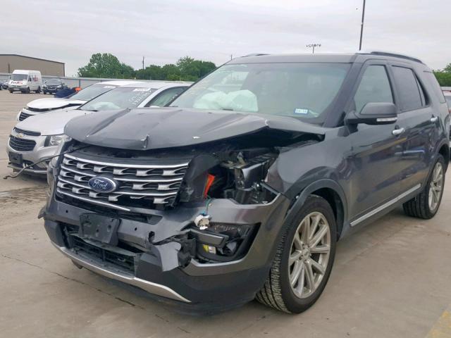 1FM5K7F87GGC57210 - 2016 FORD EXPLORER L BLACK photo 2