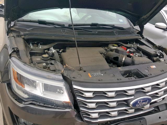 1FM5K7F87GGC57210 - 2016 FORD EXPLORER L BLACK photo 7