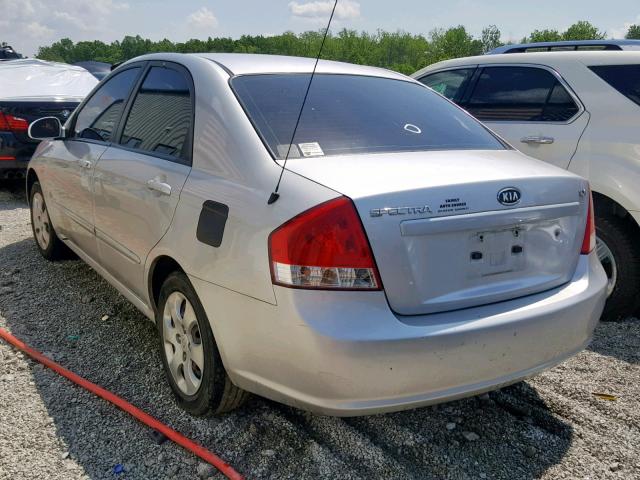 KNAFE221895648017 - 2009 KIA SPECTRA EX SILVER photo 3