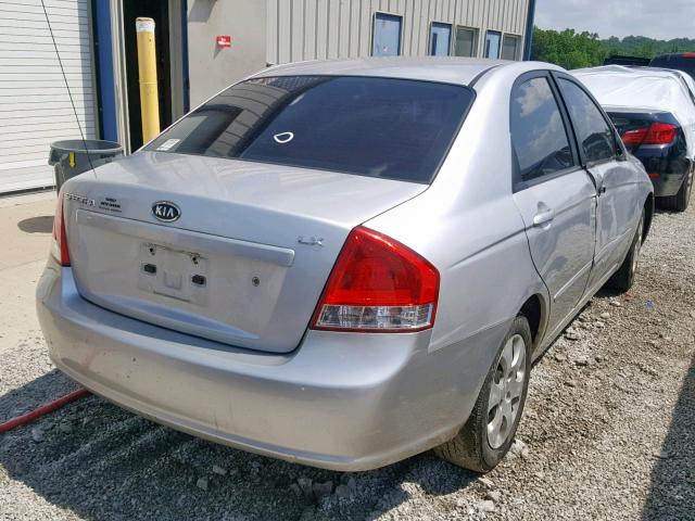 KNAFE221895648017 - 2009 KIA SPECTRA EX SILVER photo 4