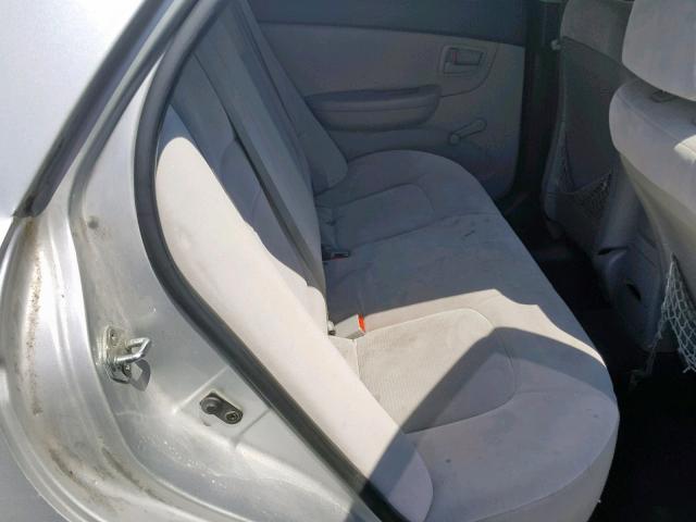 KNAFE221895648017 - 2009 KIA SPECTRA EX SILVER photo 6