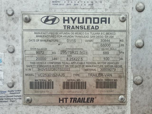 3H3V532C8GT022022 - 2016 HYUNDAI DRYVAN WHITE photo 10