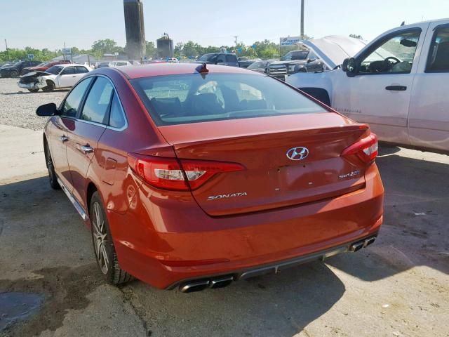 5NPE34AB9FH096890 - 2015 HYUNDAI SONATA SPO ORANGE photo 3