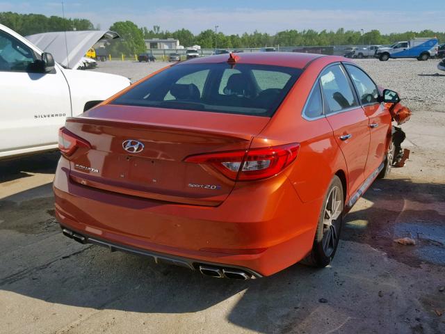 5NPE34AB9FH096890 - 2015 HYUNDAI SONATA SPO ORANGE photo 4