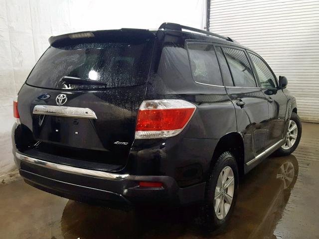 5TDBK3EH7BS065981 - 2011 TOYOTA HIGHLANDER BLACK photo 4