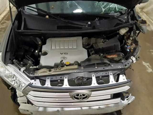 5TDBK3EH7BS065981 - 2011 TOYOTA HIGHLANDER BLACK photo 7