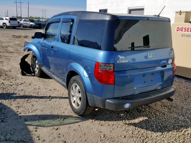 5J6YH28768L020377 - 2008 HONDA ELEMENT EX BLUE photo 3