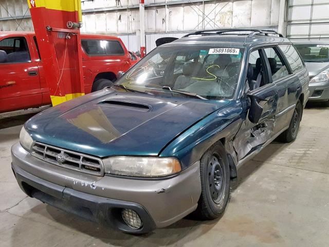 4S3BG6850V7621101 - 1997 SUBARU LEGACY OUT GREEN photo 2