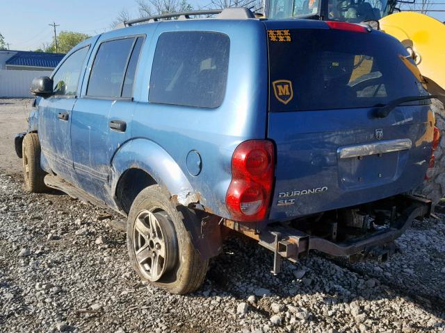 1D4HB48NX4F203360 - 2004 DODGE DURANGO SL BLUE photo 3