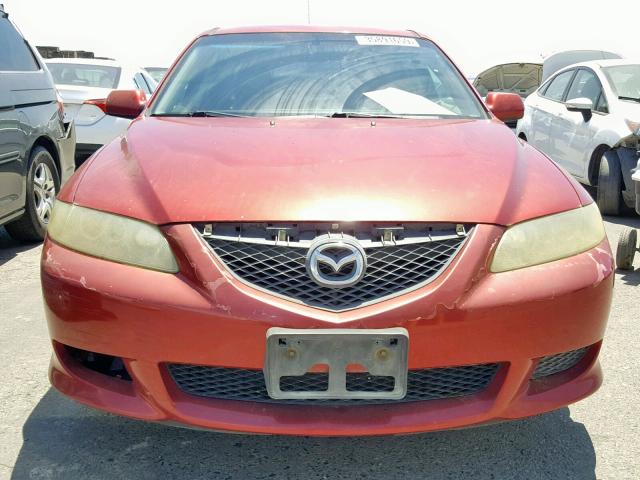 1YVHP80D945N98169 - 2004 MAZDA 6 S RED photo 9