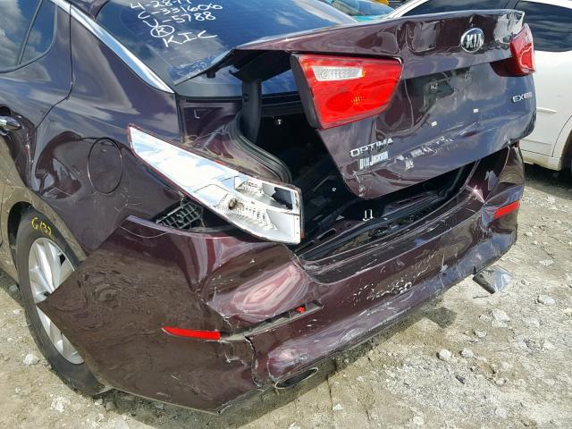 5XXGN4A79FG395788 - 2015 KIA OPTIMA EX MAROON photo 9