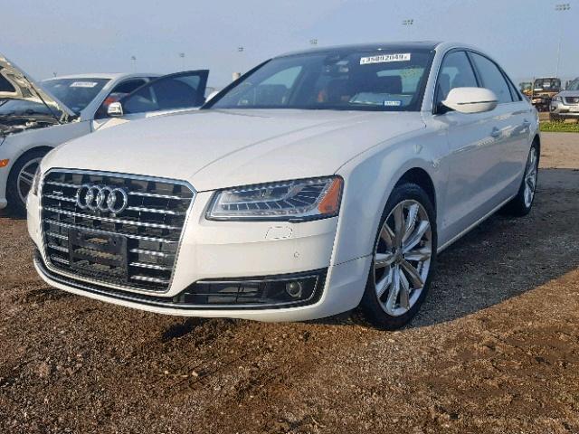 WAU34AFD2GN008211 - 2016 AUDI A8 L QUATT WHITE photo 2