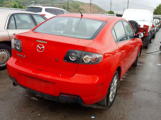 JM1BK12F371716924 - 2007 MAZDA 3 I RED photo 4