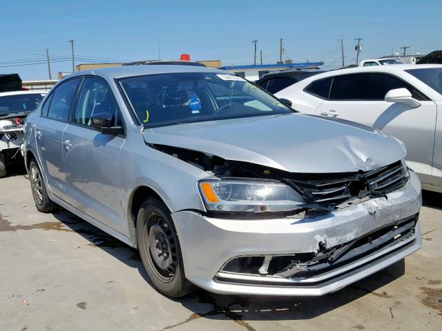 3VW2K7AJ2FM413382 - 2015 VOLKSWAGEN JETTA BASE SILVER photo 1