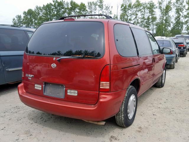 4N2ZN1115WD820000 - 1998 NISSAN QUEST XE RED photo 4