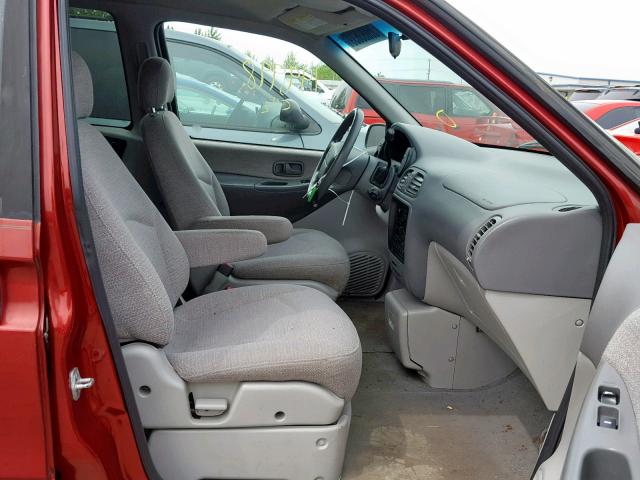 4N2ZN1115WD820000 - 1998 NISSAN QUEST XE RED photo 5