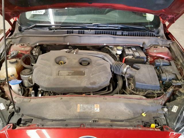 3FA6P0K98FR132410 - 2015 FORD FUSION TIT RED photo 7