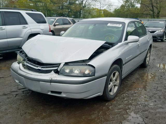 2G1WF52E349234698 - 2004 CHEVROLET IMPALA SILVER photo 2