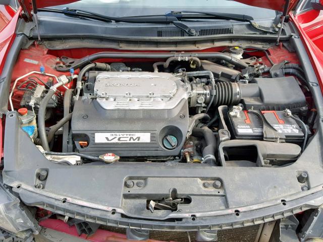 1HGCS2B82AA006885 - 2010 HONDA ACCORD EXL RED photo 7