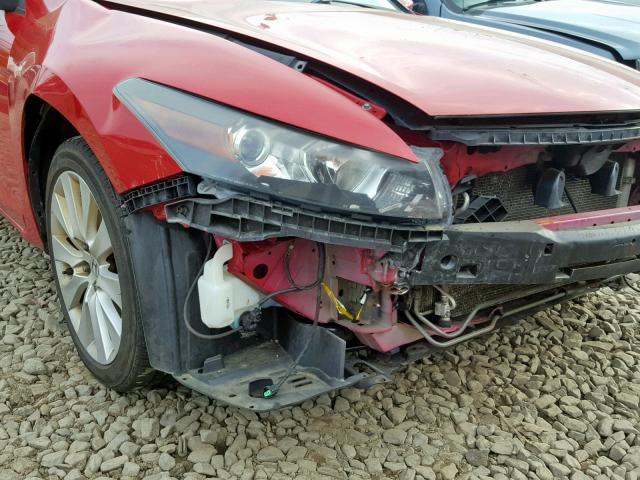 1HGCS2B82AA006885 - 2010 HONDA ACCORD EXL RED photo 9