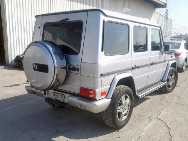 WDCYR49E32X133953 - 2002 MERCEDES-BENZ G 500 SILVER photo 4