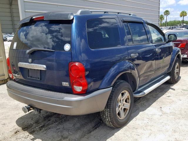 1D8HB48D85F615364 - 2005 DODGE DURANGO SL BLUE photo 4