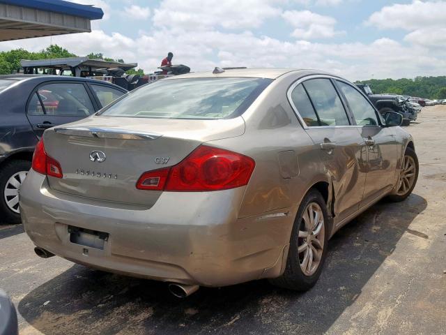 JNKCV61E69M300562 - 2009 INFINITI G37 BASE GOLD photo 4