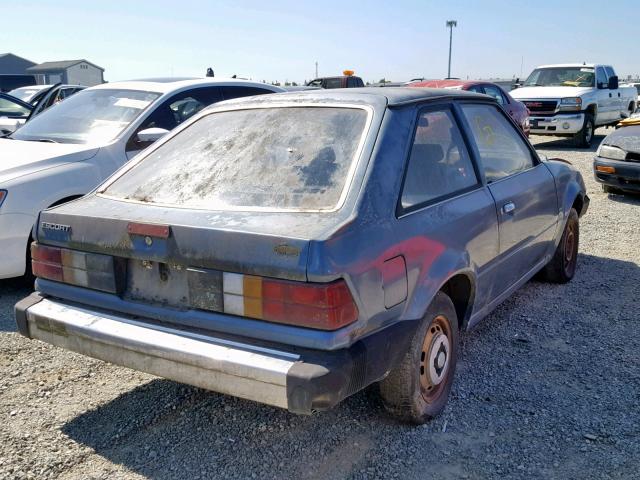 1FABP3191GW293746 - 1986 FORD ESCORT L BLUE photo 4