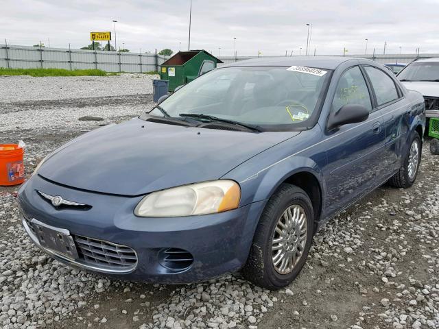 1C3EL46RX2N159502 - 2002 CHRYSLER SEBRING LX TEAL photo 2