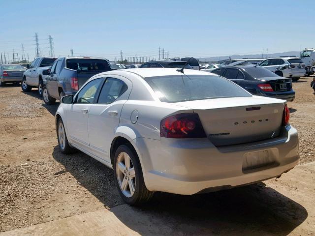 1B3BD1FBXBN589030 - 2011 DODGE AVENGER MA WHITE photo 3