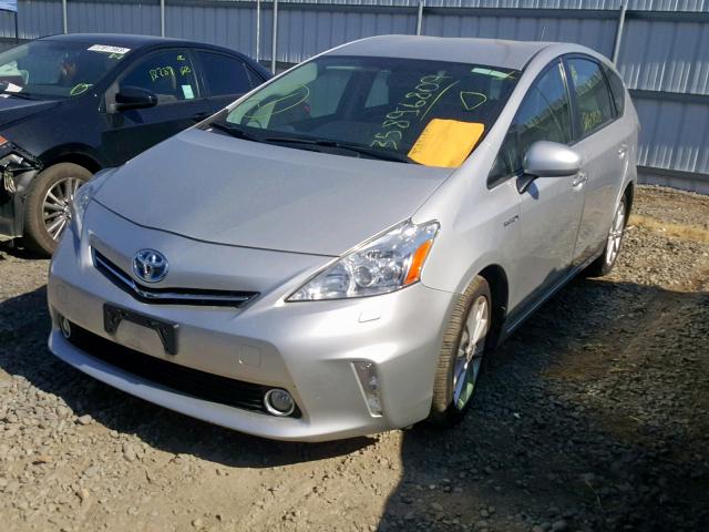 JTDZN3EU7EJ013769 - 2014 TOYOTA PRIUS V SILVER photo 2