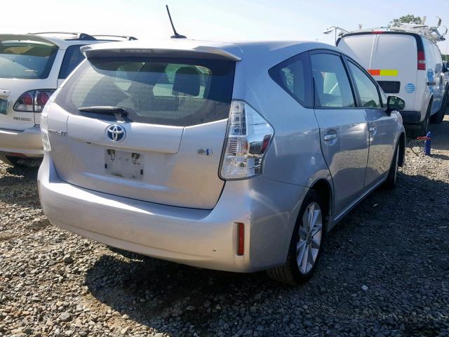 JTDZN3EU7EJ013769 - 2014 TOYOTA PRIUS V SILVER photo 4