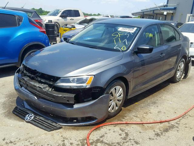 3VW2K7AJ8BM060270 - 2011 VOLKSWAGEN JETTA BASE GRAY photo 2