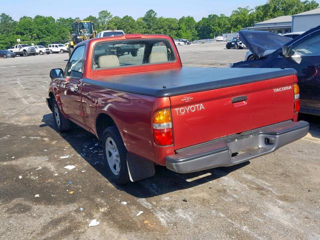 5TENL42N82Z013630 - 2002 TOYOTA TACOMA RED photo 3