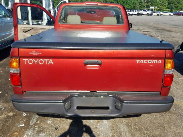 5TENL42N82Z013630 - 2002 TOYOTA TACOMA RED photo 9
