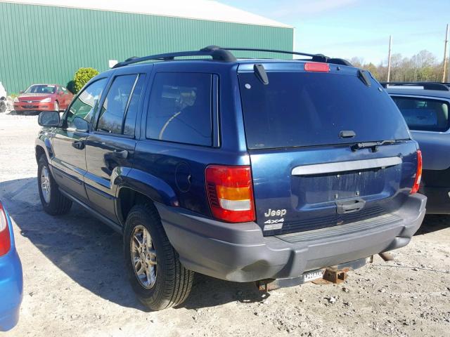 1J4GW48S64C351780 - 2004 JEEP GRAND CHER BLUE photo 3