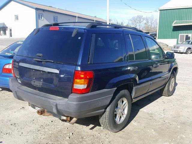 1J4GW48S64C351780 - 2004 JEEP GRAND CHER BLUE photo 4