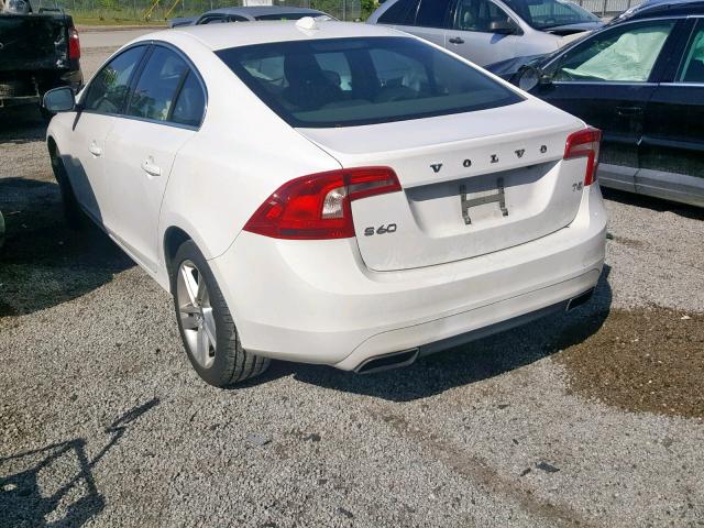 YV1612FS6E2297194 - 2014 VOLVO S60 T5 WHITE photo 3