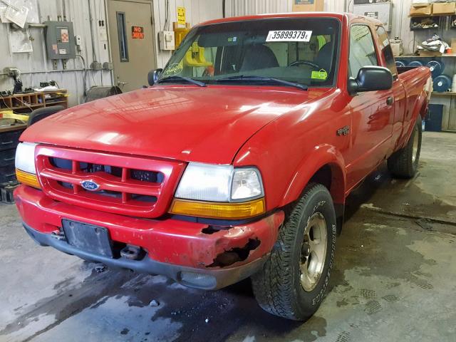 1FTZR15X2XPB07643 - 1999 FORD RANGER SUP RED photo 2