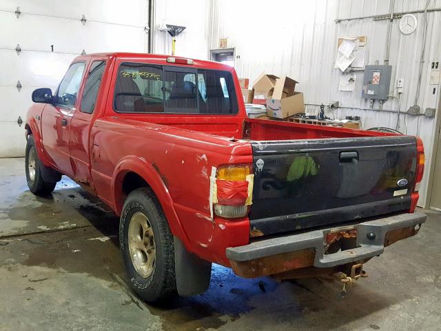 1FTZR15X2XPB07643 - 1999 FORD RANGER SUP RED photo 3