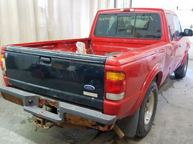 1FTZR15X2XPB07643 - 1999 FORD RANGER SUP RED photo 4