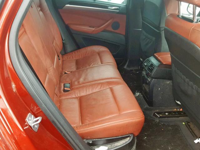 5UXFG2C5XDL787910 - 2013 BMW X6 XDRIVE3 RED photo 6