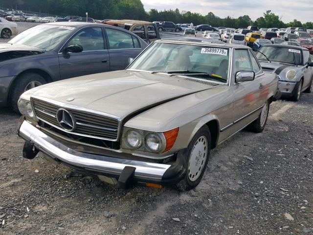 WDBBA48D1GA040384 - 1986 MERCEDES-BENZ 560 SL SILVER photo 2