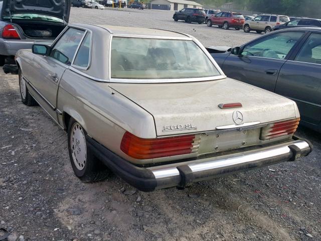 WDBBA48D1GA040384 - 1986 MERCEDES-BENZ 560 SL SILVER photo 3