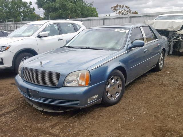 1G6KD54Y3YU329387 - 2000 CADILLAC DEVILLE BLUE photo 2