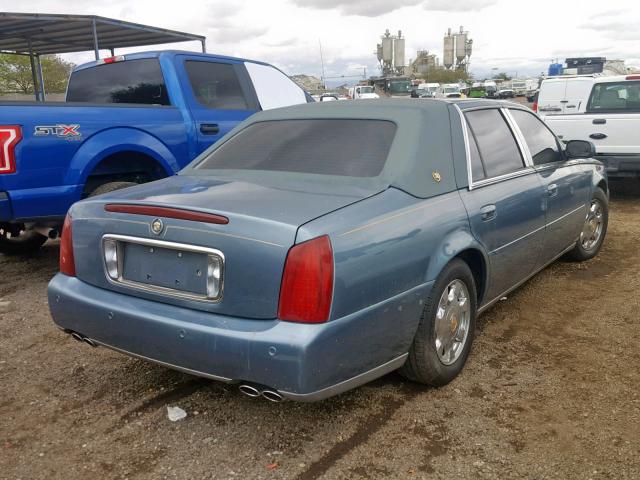 1G6KD54Y3YU329387 - 2000 CADILLAC DEVILLE BLUE photo 4