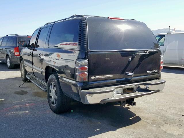 3GNEC16T92G235328 - 2002 CHEVROLET SUBURBAN BLACK photo 3