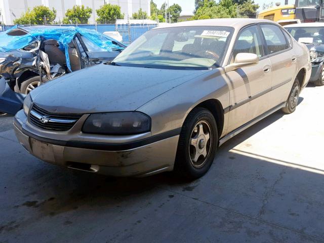 2G1WF52E059273704 - 2005 CHEVROLET IMPALA GOLD photo 2